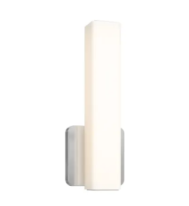 DALS Lighting LEDVAN001-CC-12SN Nobel 3.2" Tall LED Bathroom Sconce, 8W, 540lm, CCT-> 2700K, 3000K, 3500K, 4000K, 5000K, Satin Nickel Finish
