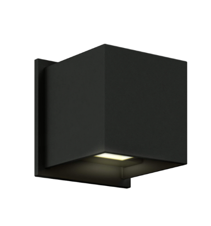 DALS Lighting LEDWALL001D-CC-BK Cubix LED Adjustable Wall Sconce - 7W - CCT Selectable - 800 Lumens - 120V - Black Finish