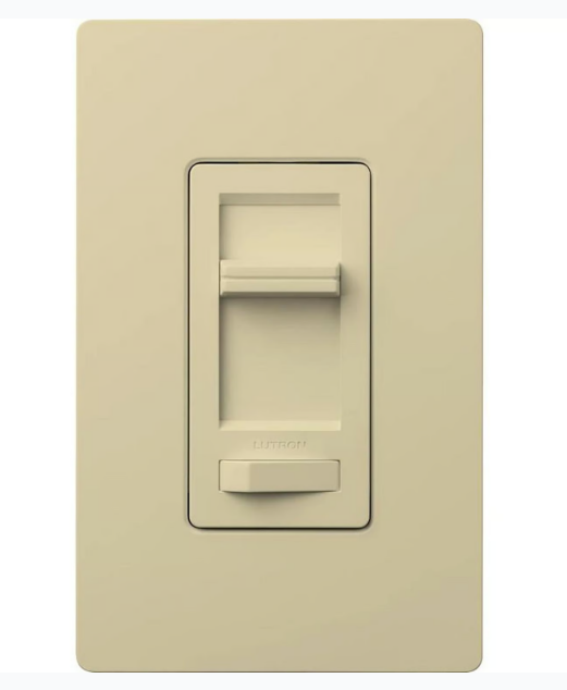Lutron LEFSQ-FH-IV Lumea Quiet 3-Speed Fan Control, No Neutral Required, 1.5A 3-Speed Ceiling Fan, 120V, Single Pole/3-Way,, Ivory
