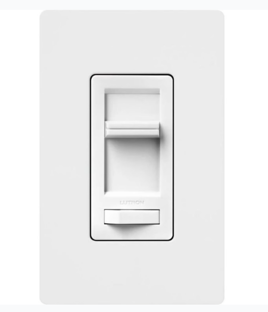Lutron LEFSQ-FH-WH Lumea Quiet 3-Speed Fan Control, No Neutral Required, 1.5A 3-Speed Ceiling Fan, 120V, Single Pole/3-Way White
