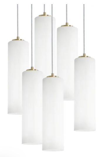 AFX Lighting LEOP0412MBLBRND6 Leo 6-Light Round Pendant, Voltage 120V, Light Antique Brass