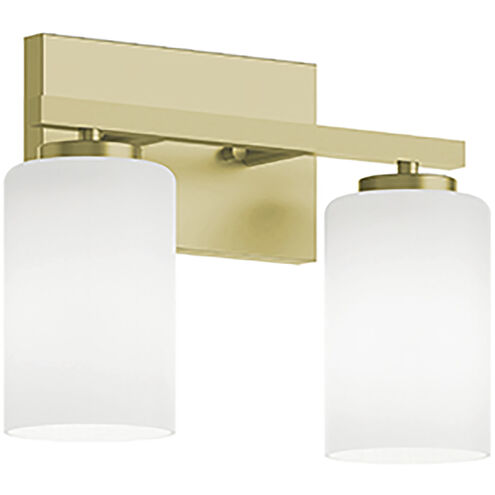 AFX Lighting LEOV1309MBLB Leo 2 Light 13 inch Light Antique Brass Vanity Light Wall Light