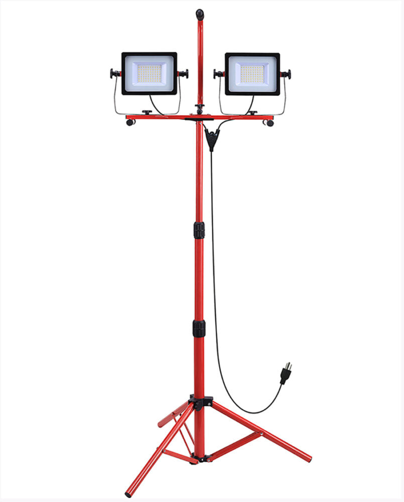 Cyber Tech Lighting LF104TWL/DL 104W LED Dual Head Tripod Work Light, 10000 Lumens, 5000K