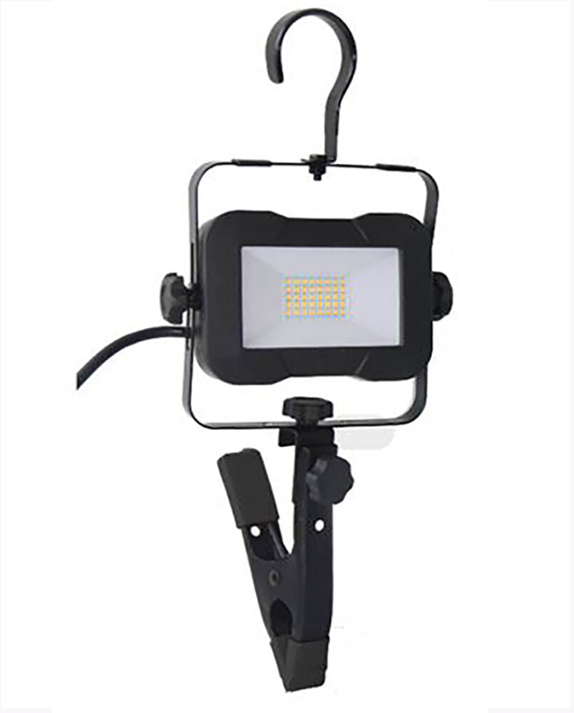 Cyber Tech Lighting LF10CLMP/DL 16W LED Corded Clamp-On Flood Work Light 1800 Lumens, 120V, 5000K Color Temp.