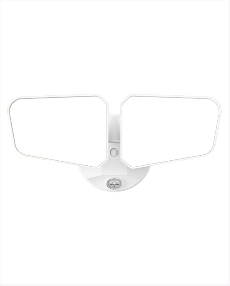 Cyber Tech Lighting LF20PH2-WH/PCCT 20W Dual Head LED Security Lights, Adj. 5CCT w/ Photocell