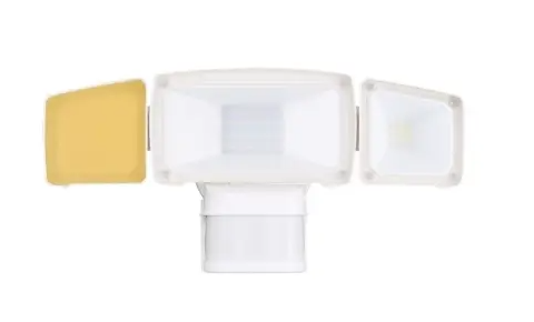 Cyber Tech Lighting LF20SMH3-WH/DL-WW 20W LED Triple Head Security Light with Motion Sensor, Square, 1600 lm, 5000K, White