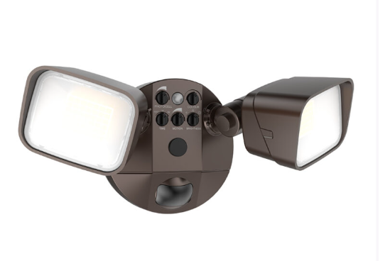 Cyber Tech Lighting LF2516PMH2-BZ/CCT Adjustable. Watt 25W/16W Dual Head LED Motion Security Light, Adjustable. 5CCT, Bronze Finish