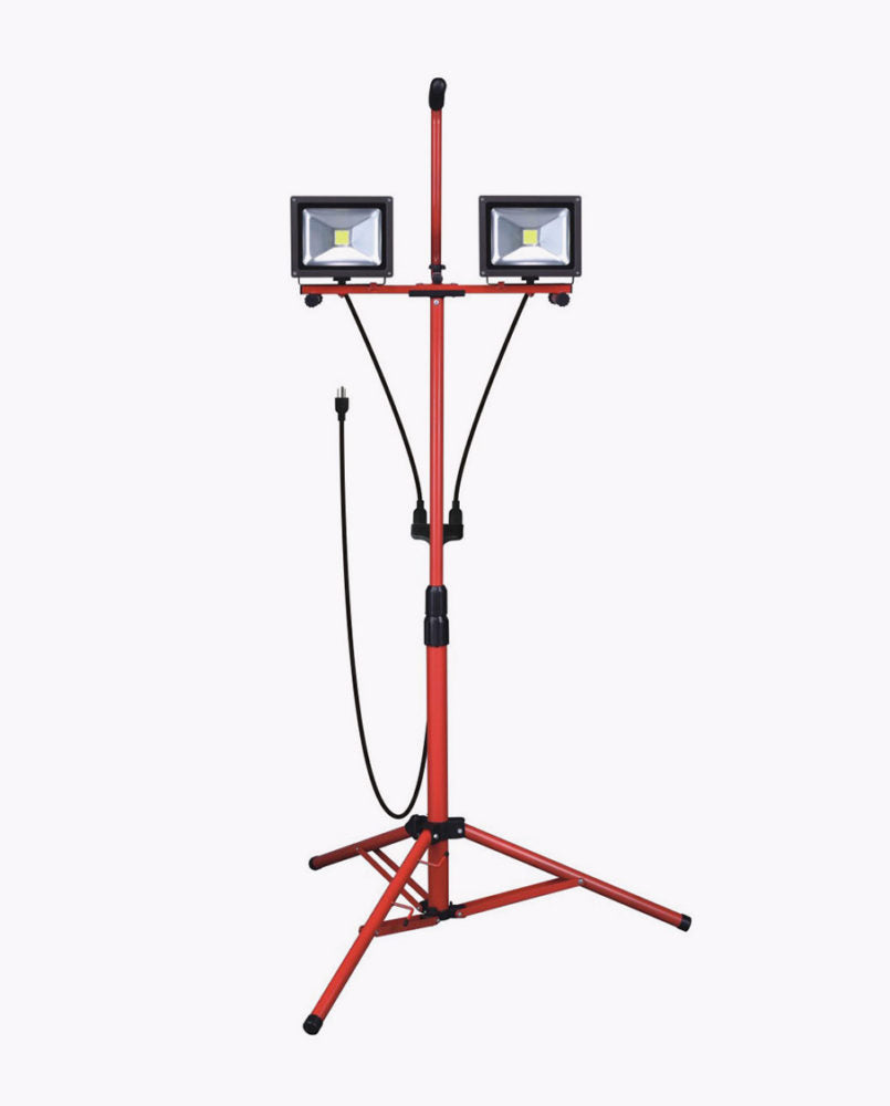 Cyber Tech Lighting LF40TWL/DL 40W LED Tripod Work Light, 4000 Lumens, 5000K, Dual Head