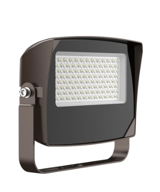 Westgate LF4MAX-SM-15-35W-MCTPB-TR-P Small Maximum-Feature Round-Back Flood Light with U Bracket, Voltage 120-277V, Selectable Wattage, Lumens 140 LM/W, Color Temperature 30K/40K/50K