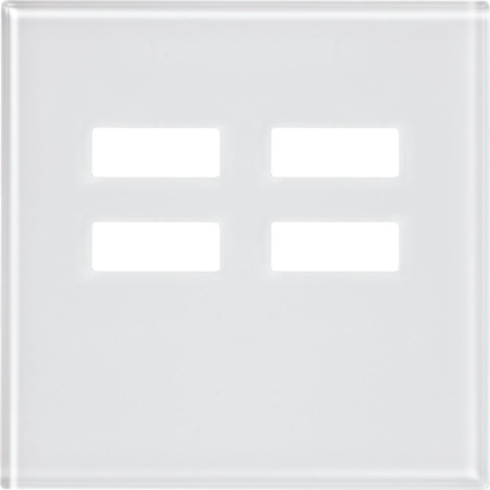 Lutron LFGI-4B-F-CWH Glass 4 Button Faceplate Clear White