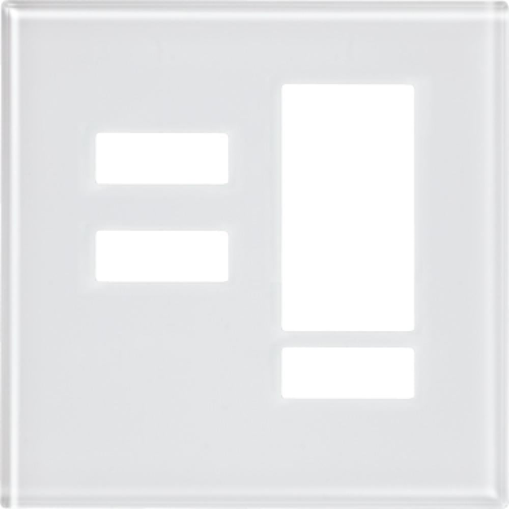 Lutron LFGI-7BRL-F-CWH Glass 7 Button Faceplate Clear White