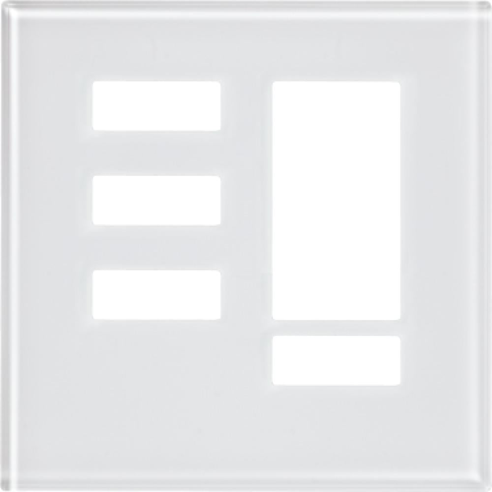 Lutron LFGI-8BRL-F-CWH Glass 8 Button Faceplate Clear White