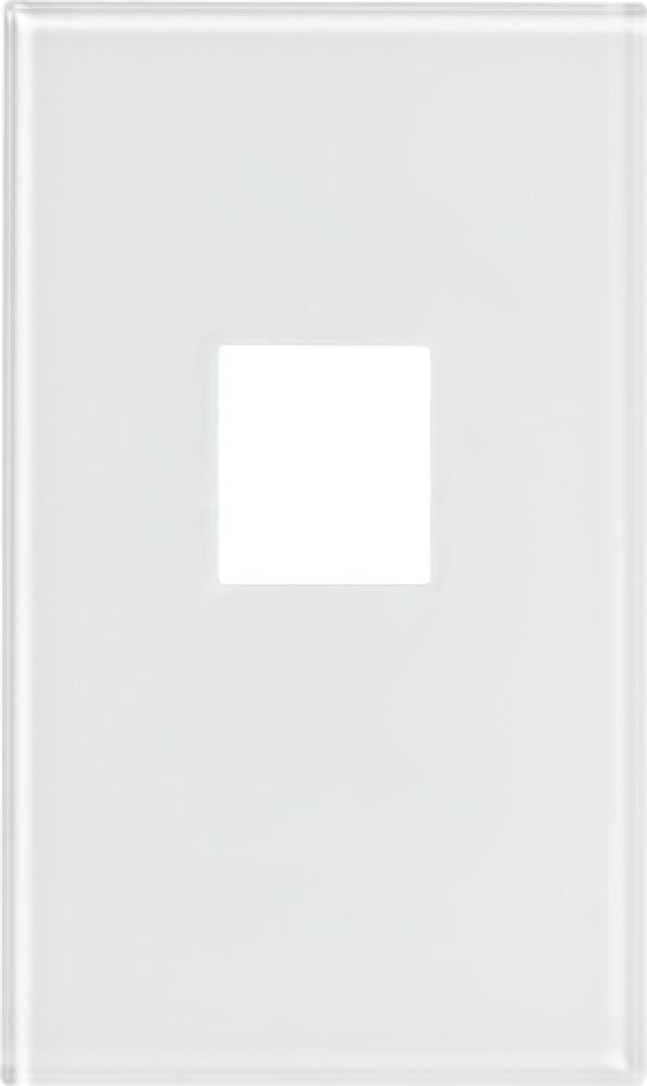 Lutron LFGR-W3BN-CWH Glass 3 Button Faceplate Clear White seeTouch Rectangle