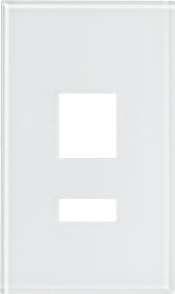 Lutron LFGR-W3BRLN-CWH Glass 3 Button Faceplate Clear White with Raise Lower