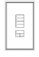 Lutron LFGR-W4SN-CWH Architectural Non-Insert Style seeTouch Glass 4 Scene with Raise/Lower Wallplate, Clear Glass with White Paint