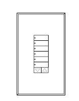 Lutron LFGR-W6BRLN-CWH Architectural Non-Insert Style seeTouch Glass 6 Button with Raise/Lower Wallplate, Clear Glass with White Paint