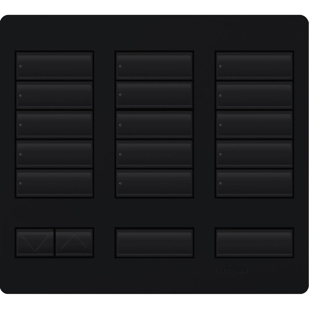 Lutron LFK-T15RL-MN Large 15-Button Replacement Faceplate Kit Midnight