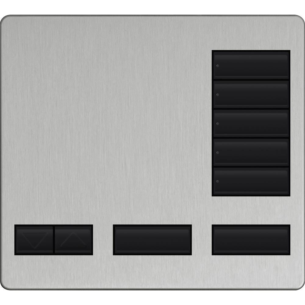 Lutron LFK-T5RL-CLA Large 5-Button Replacement Faceplate Kit Clear Anodized Aluminum