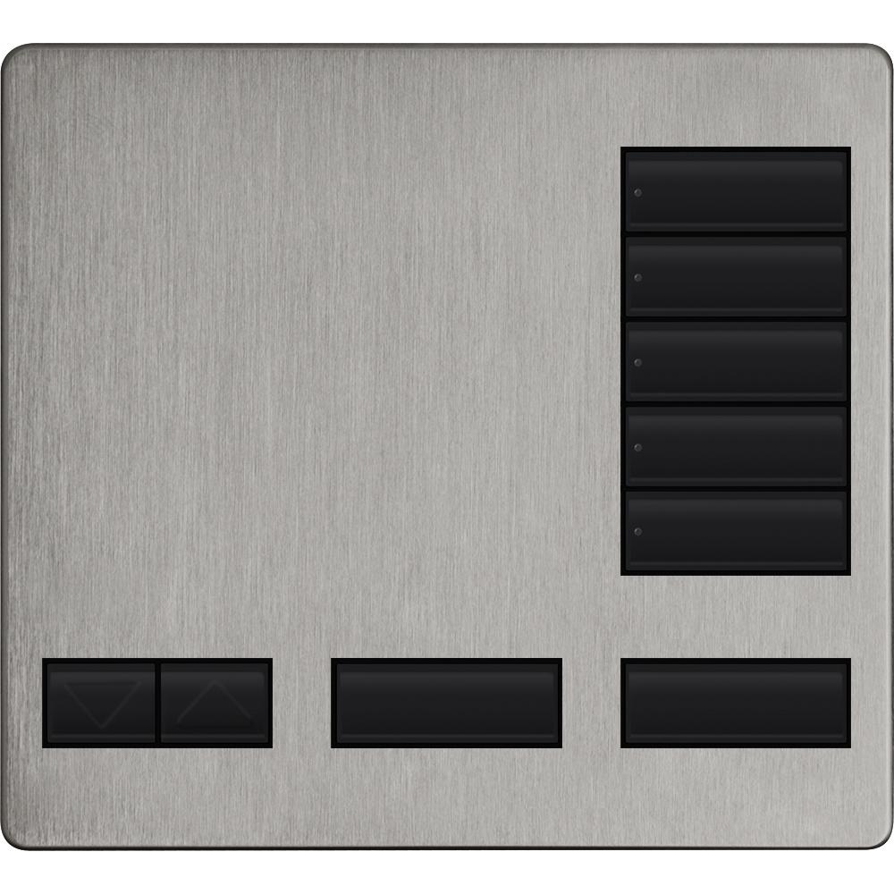 Lutron LFK-T5RL-SN Large 5-Button Replacement Faceplate Kit Satin Nickel