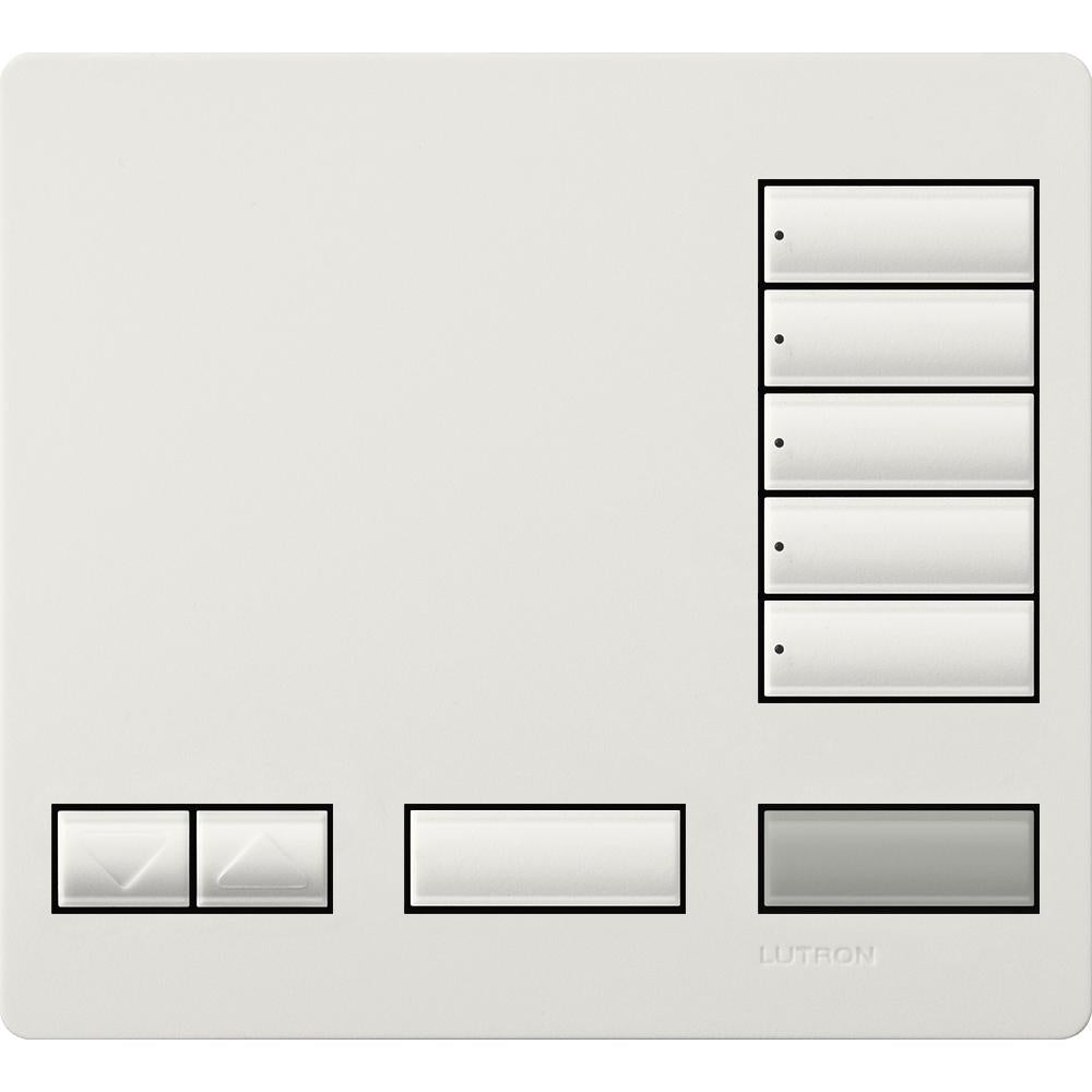 Lutron LFK-T5RL-SW Large 5-Button Replacement Faceplate Kit Snow