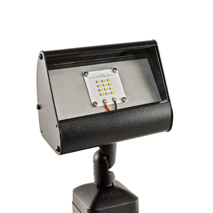 Focus Industries LFL01HELEDM1027MVBLT LED Module Flood Light - LED Module: 10W - Voltage: 120V to 277V - Color Temperature: 2700K - Finish: Black Texture