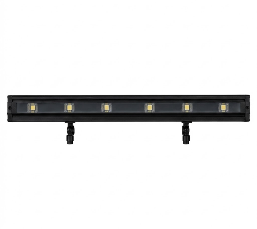 Focus Industries LFL014HELEDM1041MVRST 4FT LED Flood Light - LED Configuration: 6 × 10W LED Modules - Color Temperature: 4100K - Hood Extension: Included - Finish: Rust