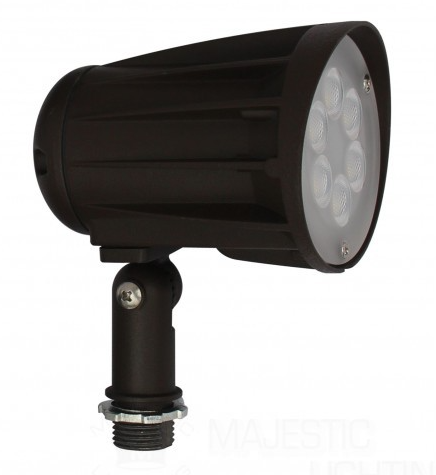 Orbit LFL20-15W-WW-KN Flood Light, LED Bullet, 15W, 120-277V, 3000K, Warm White, Knuckle Mount - Bronze