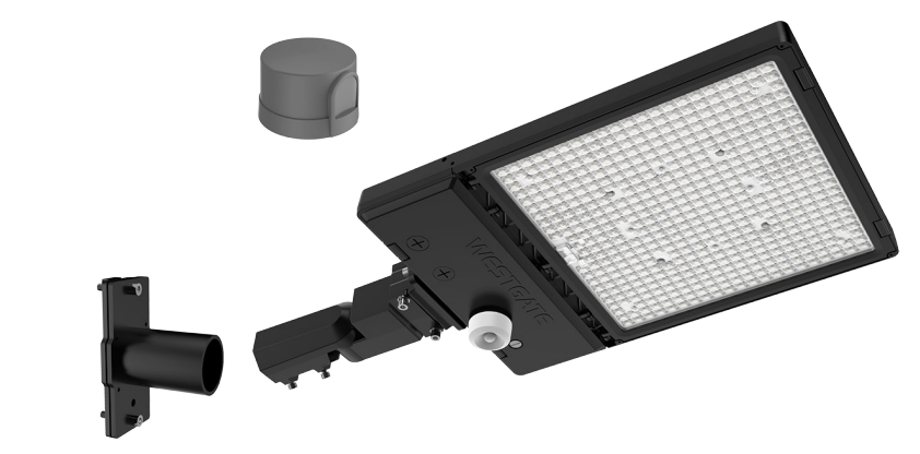 Westgate LFXMAX-FLEX-200-300W-BK 300W Max LED Area Light with Selectable CCT, Wattage, Beam Angle, Sensor Options & Remote-Controlled Mounting Flexibility Black Finish