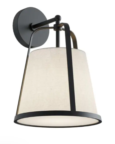 AFX Lighting LIZS15MBBK Lizzette 15" Medium Base Wall Sconce, Voltage 120V, Black Finish