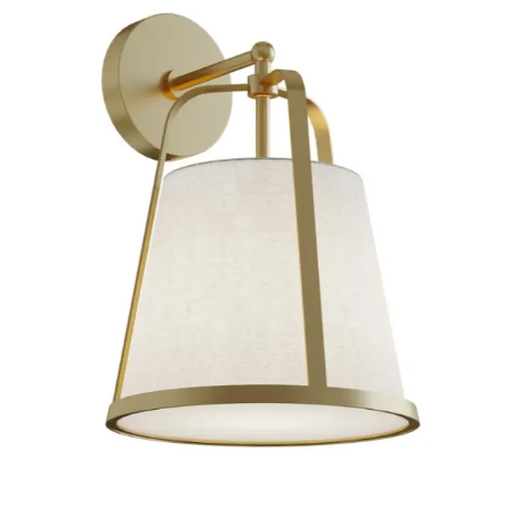 AFX Lighting LIZS15MBLB Lizzette 15" Medium Base Wall Sconce, Voltage 120V, Light Antique Brass Finish