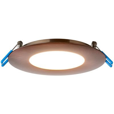 Lotus LED Lights LL4R-27K-BC 4" Round Ultimate Super Thin LED Downlight, Wattage 13.5W, Color Temperature 2700K, Lumens 750 lm, Brushed Copper