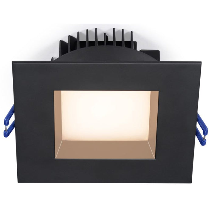 Lotus LED Lights LL4SR-3018K-BK 4" Square Regressed LED Downlight W/ Power 14.5W, CCT Dim To Warm, Lumens 780lm, 120V, Black Finish