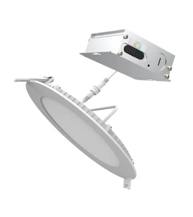 Feit Electric LLEDR6XT/5CCT 65-Watt Equivalent Canless Color Choice Dimmable Recessed Downlight, Multi-Color Temperature, Wattage 9W, Voltage 110V, White Finish