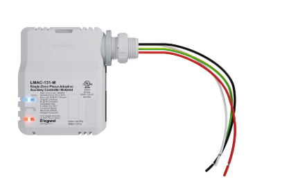 Wattstopper LMAC-131-M Single-Zone Phase Adaptive Auxiliary Controller with Metering, White