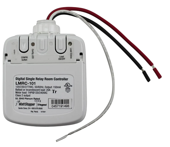 Wattstopper LMRC-101 Digital Single Relay Room Controller, On/off, 120-277v