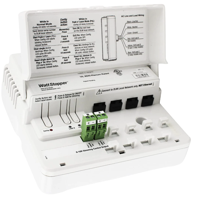 Wattstopper LMRC-212 Digital V.2 Dual Relay Room Controller, On/off/ 0-10v Dimm