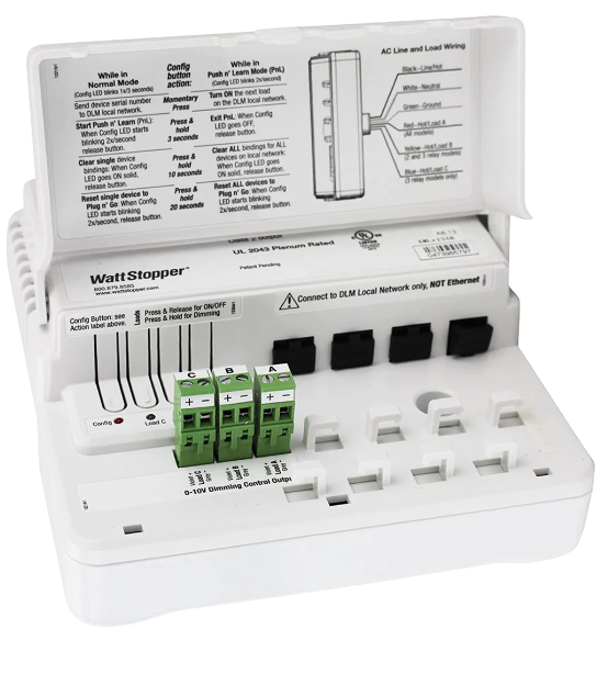 Wattstopper LMRC-213 Digit V.2 Triple Relay Room Controller, On/off/ 0-10v Dim