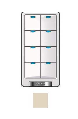 Wattstopper LMSW-108-LA Digital Lighting 8-button Wall Switch - Infrared - 24v - Light Almond Finish