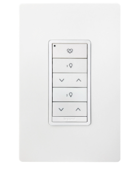 Wattstopper LMSW-632-S-W DLM Wireless Switch Slim, 3B 2R, White Finish