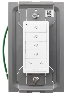Wattstopper LMSW-641-S-W DLM Wireless Switch Slim, 4B 1R, White Finish