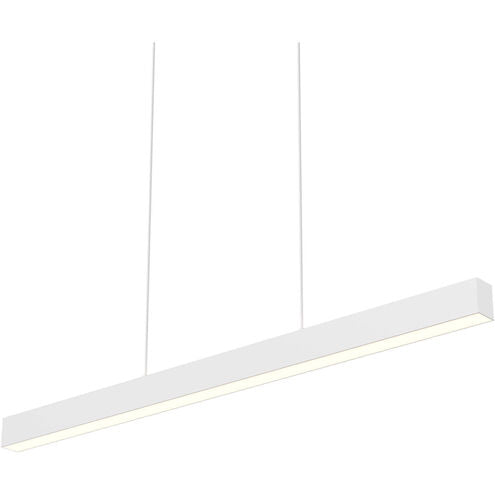 DALS Lighting LNPD48-CC-WH Boulevard Pendant 1 Light 1.88 inch Black Pendant Ceiling Light, Linear