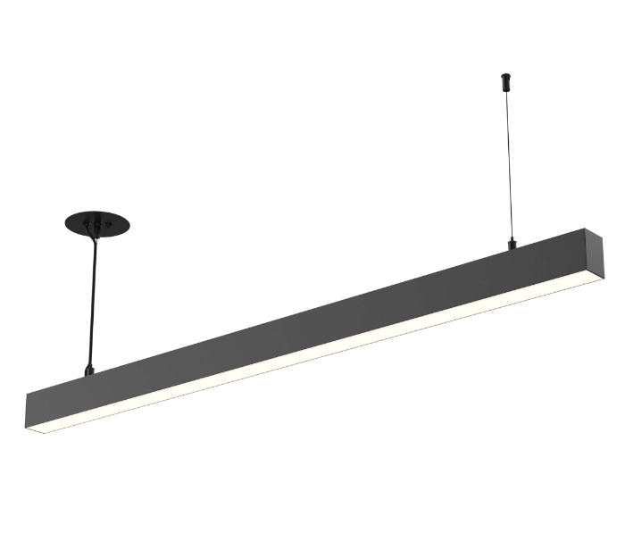 Dals Lighting LNPDSC48-CC-BK 48 Inch linear pendant with aircraft cords Light, Watt 40W, Lumens 2805lm, 5CCT 2700K / 3000K / 3500K / 4000K / 5000K Black Finish