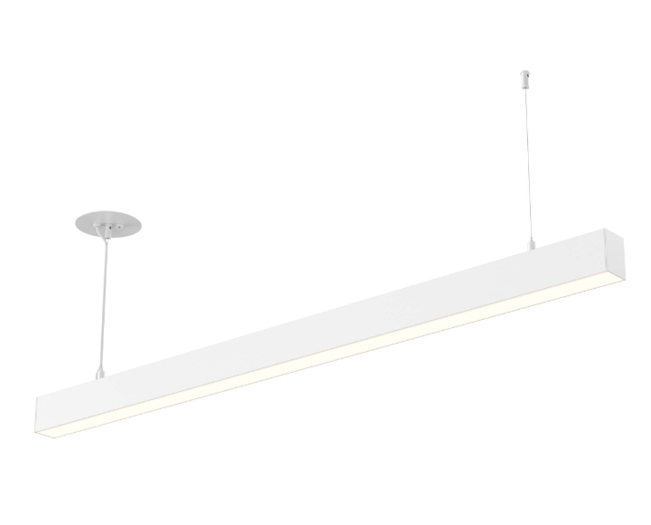 Dals Lighting LNPDSC48-CC-V-WH 48 Inch linear pendant with aircraft cords Light, Watt 40W, Lumens 2805lm, 5CCT 2700K / 3000K / 3500K / 4000K / 5000K White Finish