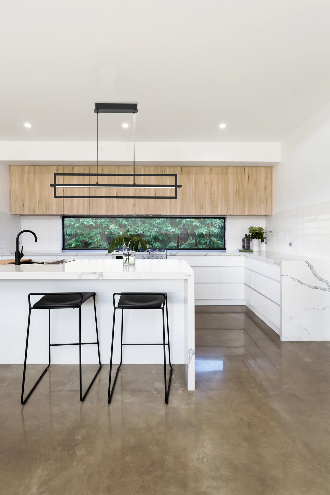 Kuzco Lighting LP16236-BK-UNV-010 Mondrian LED 35.5 inch Linear Pendant Ceiling Light Black Finish