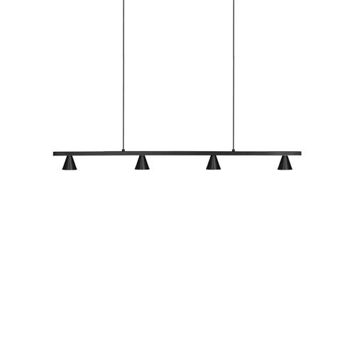 Kuzco Lighting LP19937-BK-UNV Dune LED 36.88 inch Linear Pendant Ceiling Light Black Finish