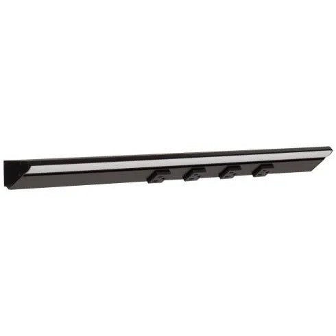 Task Lighting LP24-T6R12W-BBK 24.5" 12W Lighted Power Strip - 4 Receptacles - CCT Tunable (27K thru 50K) - 12V - Black Finish