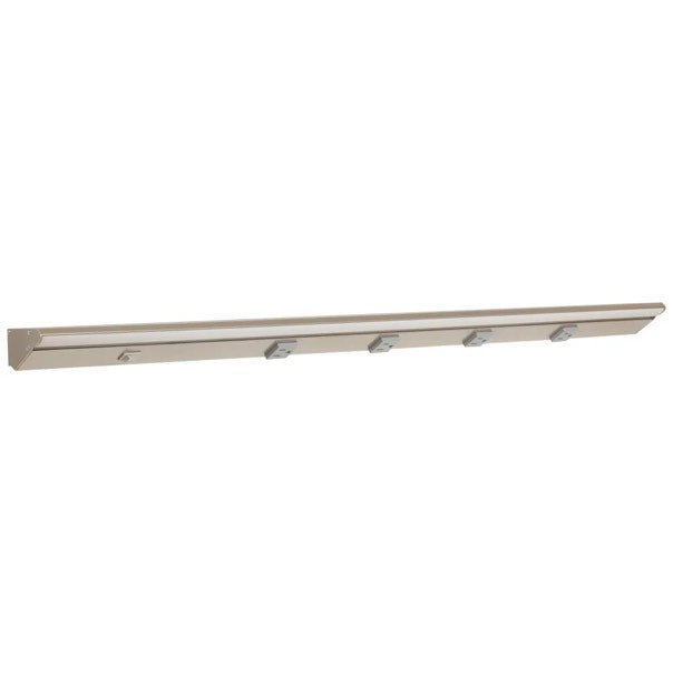 Task Lighting LP36QD12NDGSN50 36.5" Lighted Power Strip w/ Switch - 4 Gray Single Receptacles - CCT 5000K - 1,200 Lumens - 120V - Satin Nickel