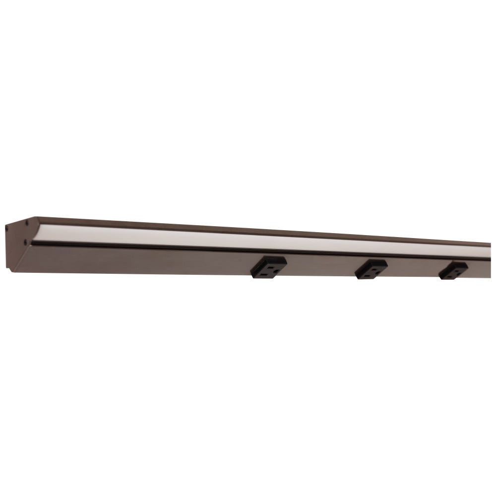 Task Lighting LP42HR21NDBBZ27 42-1/2" 600 Lumen/Ft. Higher Output LED Power Strip, 2100 Lumens/Fixture, Warm White 2700K, Bronze Finish, Black Receptacles