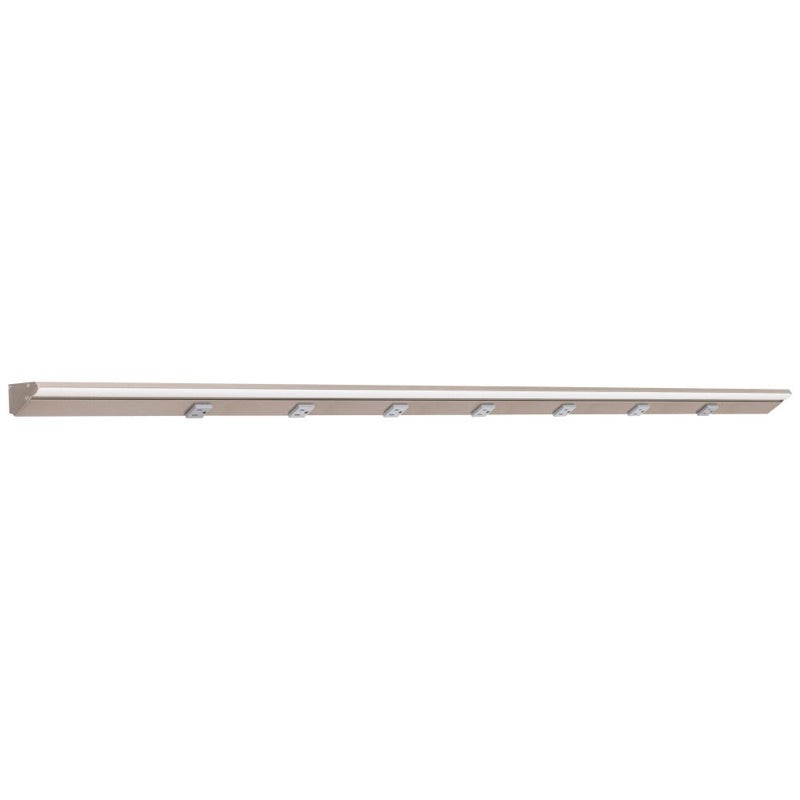 Task Lighting LP60HR30NDGSN27 60.5" 30W Lighted Power Strip - 7 Receptacles - Color Temperature 2700K - Lumens 3,000 lm - Voltage 12V - Satin Nickel Finish