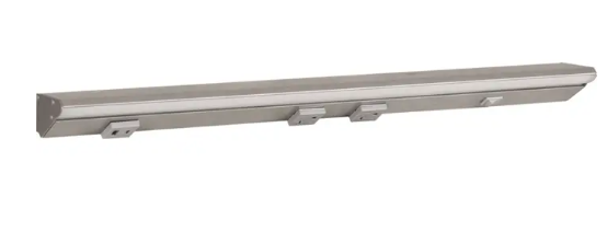 Task Lighting LPUL24S4DGSN40 24.5" Lighted Power Strip - 800 Lumens - 12W - 4000K - 2 Receptacles - 1 USB-A/C - Right Wire Entry - 120V - Satin Nickel / Gray